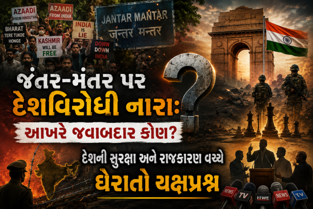 જંતર-મંતર પર દેશવિરોધી નારા: આખરે જવાબદાર કોણ? દેશની સુરક્ષા અને રાજકારણ વચ્ચે ઘેરાતો યક્ષપ્રશ્ન